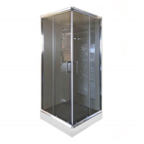 Tus paravan kvadratni 80x80 - HYDROFIT [6mm - grey glass]